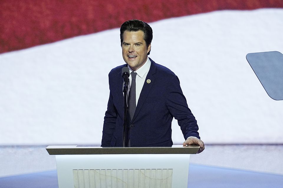 Matt Gaetz, a former congressman and nominee for attorney general. Photo: Getty